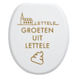 Toiletbrilsticker Lettele - Goud