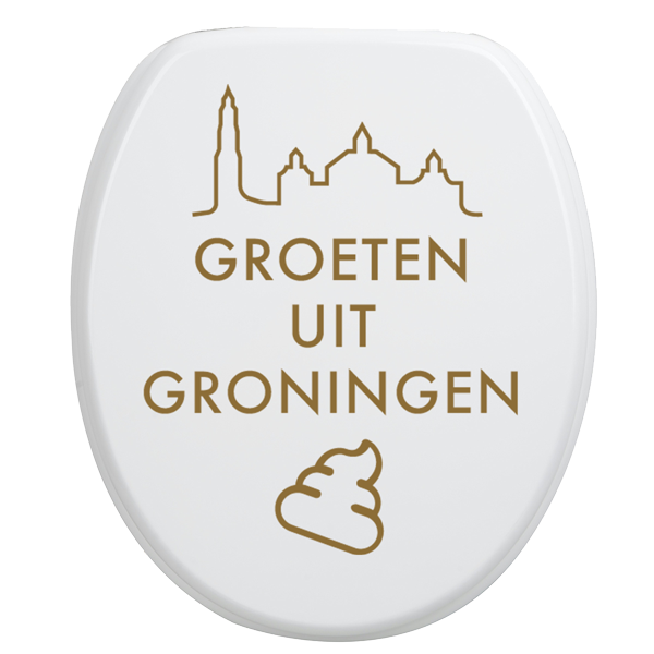 Toiletsticker Groningen - Goud