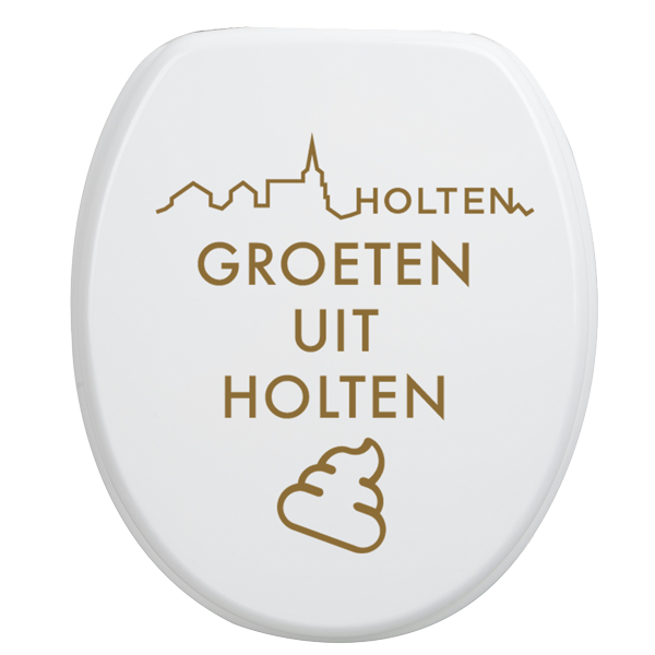 Toiletsticker Holten - Goud