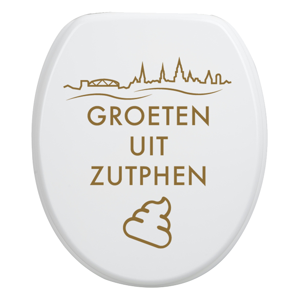 Toiletsticker Zutphen - Goud