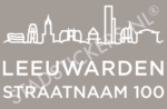 Containersticker Leeuwarden - Wit