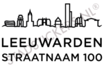 Containersticker Leeuwarden - Zwart