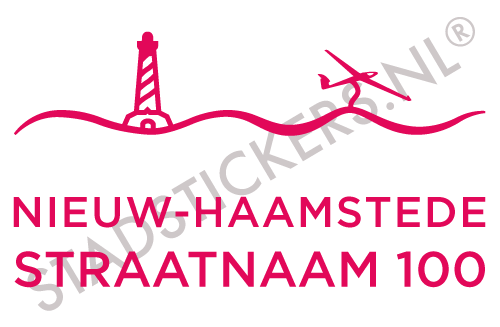 Containersticker Nieuw-Haamstede - Roze