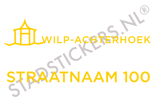 Containersticker Wilp-Achterhoek - Geel