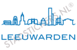 Muursticker Leeuwarden - Blauw