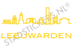 Muursticker Leeuwarden - Geel
