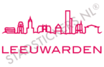 Muursticker Leeuwarden - Roze