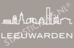 Muursticker Leeuwarden - Wit