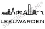 Muursticker Leeuwarden - Zwart