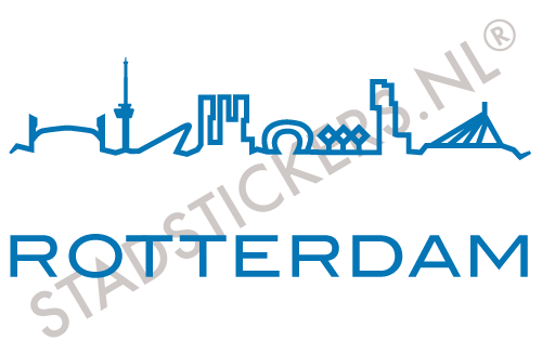 Muursticker Rotterdam - Blauw