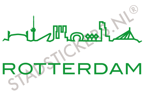 Muursticker Rotterdam - Groen