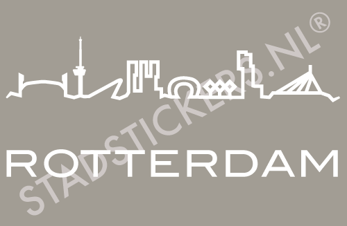 Muursticker Rotterdam - Wit