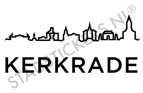 Sticker Kerkrade - Zwart