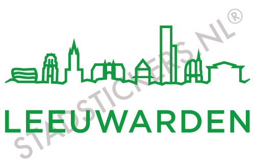 Sticker Leeuwarden - Groen
