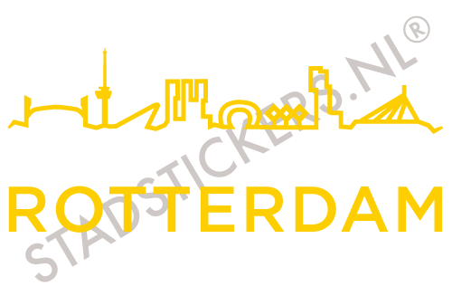 Sticker Rotterdam - Geel