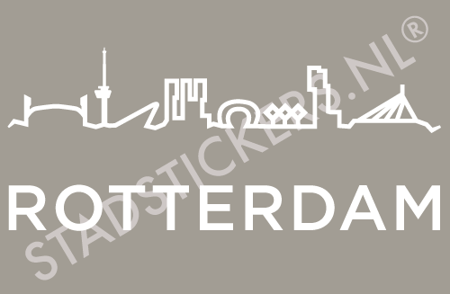 Sticker Rotterdam - Wit