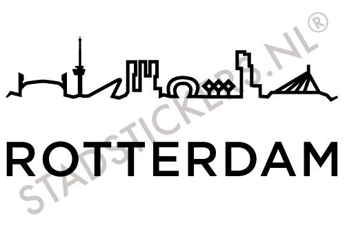 Sticker Rotterdam - Zwart
