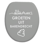 Toiletbrilsticker Barendrecht - Wit