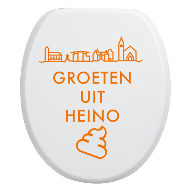 Toiletbrilsticker Heino - Oranje