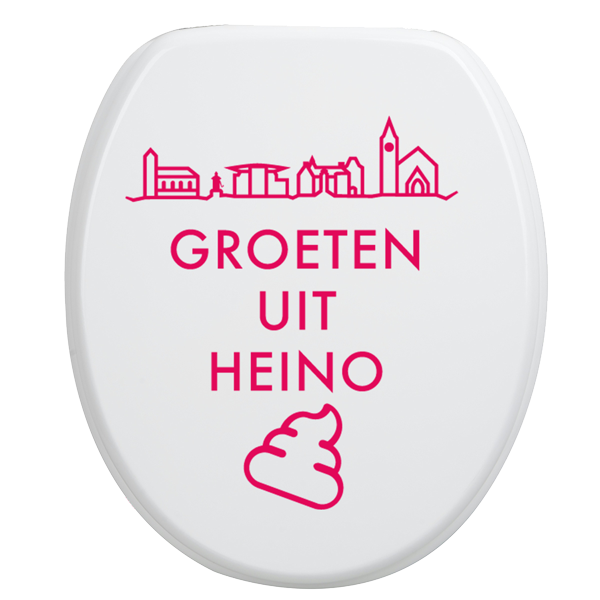 Toiletbrilsticker Heino - Roze