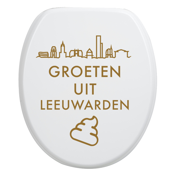 Toiletbrilsticker Leeuwarden - Goud