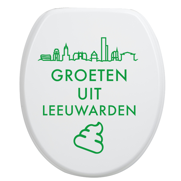 Toiletbrilsticker Leeuwarden - Groen