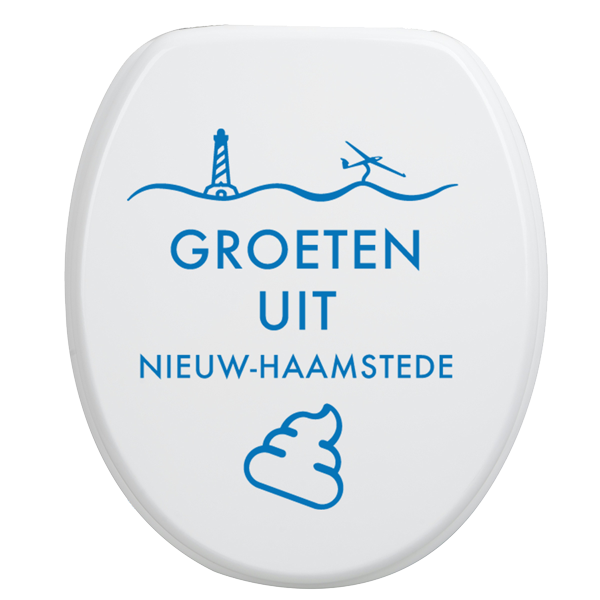 Toiletbrilsticker Nieuw-Haamstede - Blauw