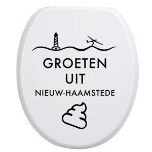 Toiletbrilsticker Nieuw-Haamstede - Zwart