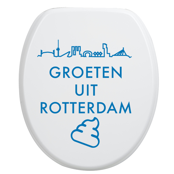 Toiletbrilsticker Rotterdam - Blauw