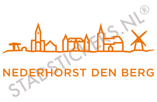 Sticker Nederhorst den Berg - Oranje