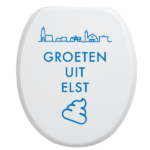 Toiletbrilsticker Elst - Blauw