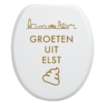 Toiletbrilsticker Elst - Goud