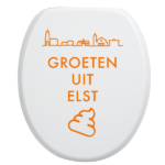 Toiletbrilsticker Elst - Oranje