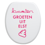 Toiletbrilsticker Elst - Roze