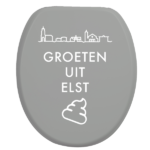 Toiletbrilsticker Elst - Wit