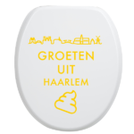 Toiletbrilsticker Haarlem - Geel