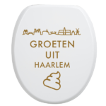 Toiletbrilsticker Haarlem - Goud