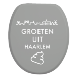 Toiletbrilsticker Haarlem - Wit