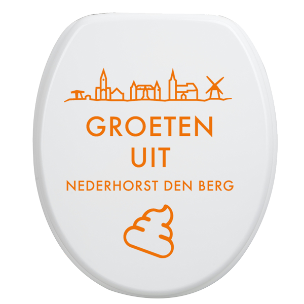 Toiletbrilsticker Nederhorst den Berg - Oranje