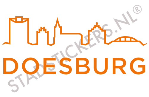 Sticker Doesburg - Oranje