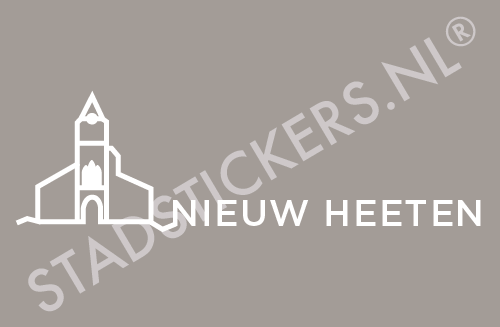 Sticker Nieuw Heeten - Wit