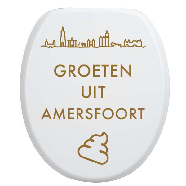 Toiletbrilsticker Amersfoort - Goud