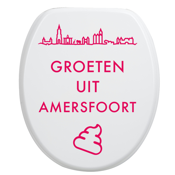 Toiletbrilsticker Amersfoort - Roze