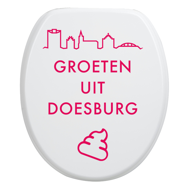 Toiletbrilsticker Doesburg - Roze