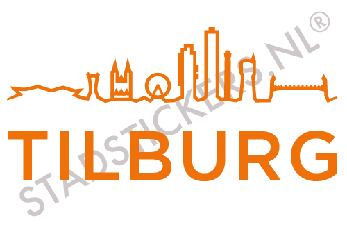Sticker Tilburg - Oranje
