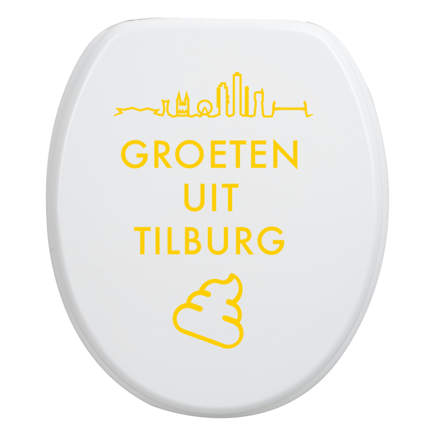 Toiletbrilsticker Tilburg - Geel