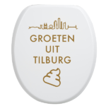 Toiletbrilsticker Tilburg - Goud
