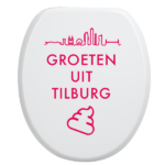 Toiletbrilsticker Tilburg - Roze