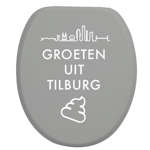 Toiletbrilsticker Tilburg - Wit