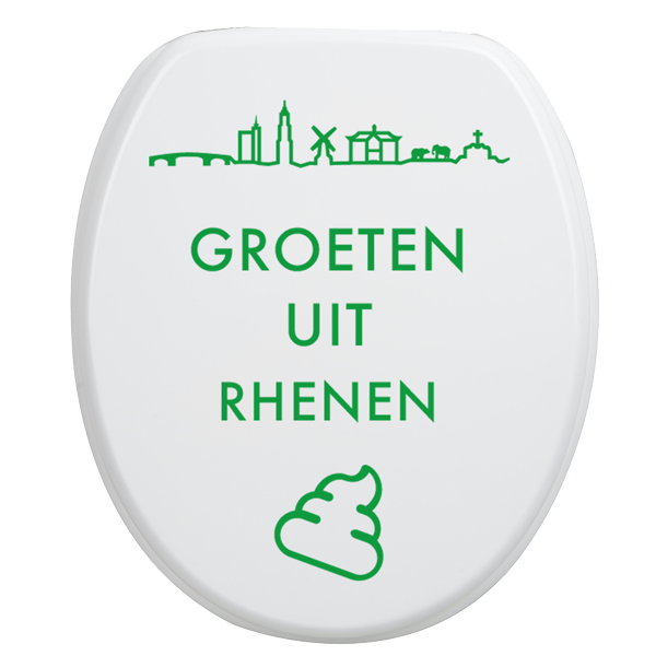 Toiletbrilsticker Rhenen - Groen